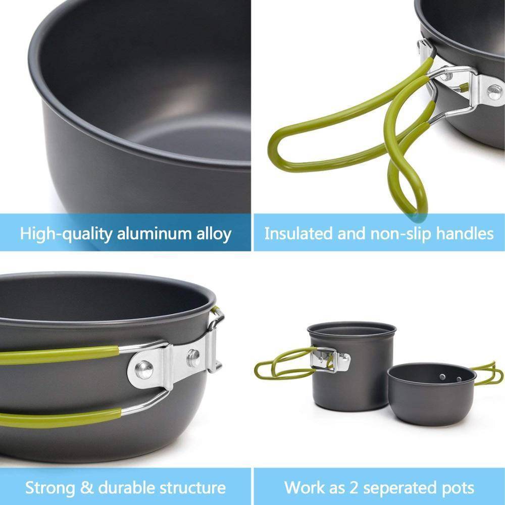 Mini Stove Camping Cookware Kit for Outdoor Use