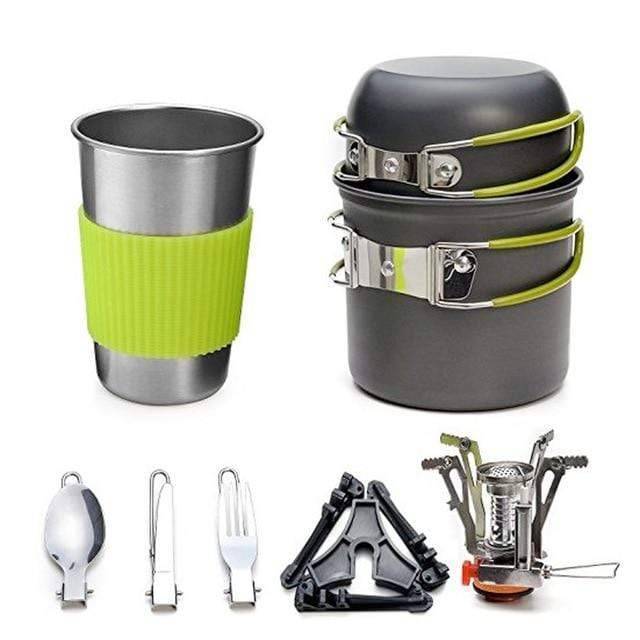 Mini Stove Camping Cookware Kit for Outdoor Use