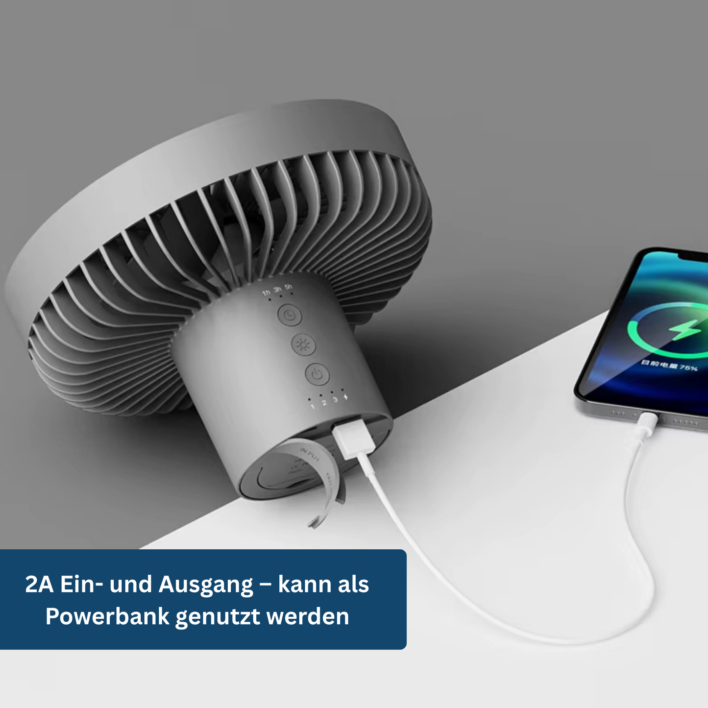 Camping Fan with LED Light – Portable Outdoor Cooling Solution