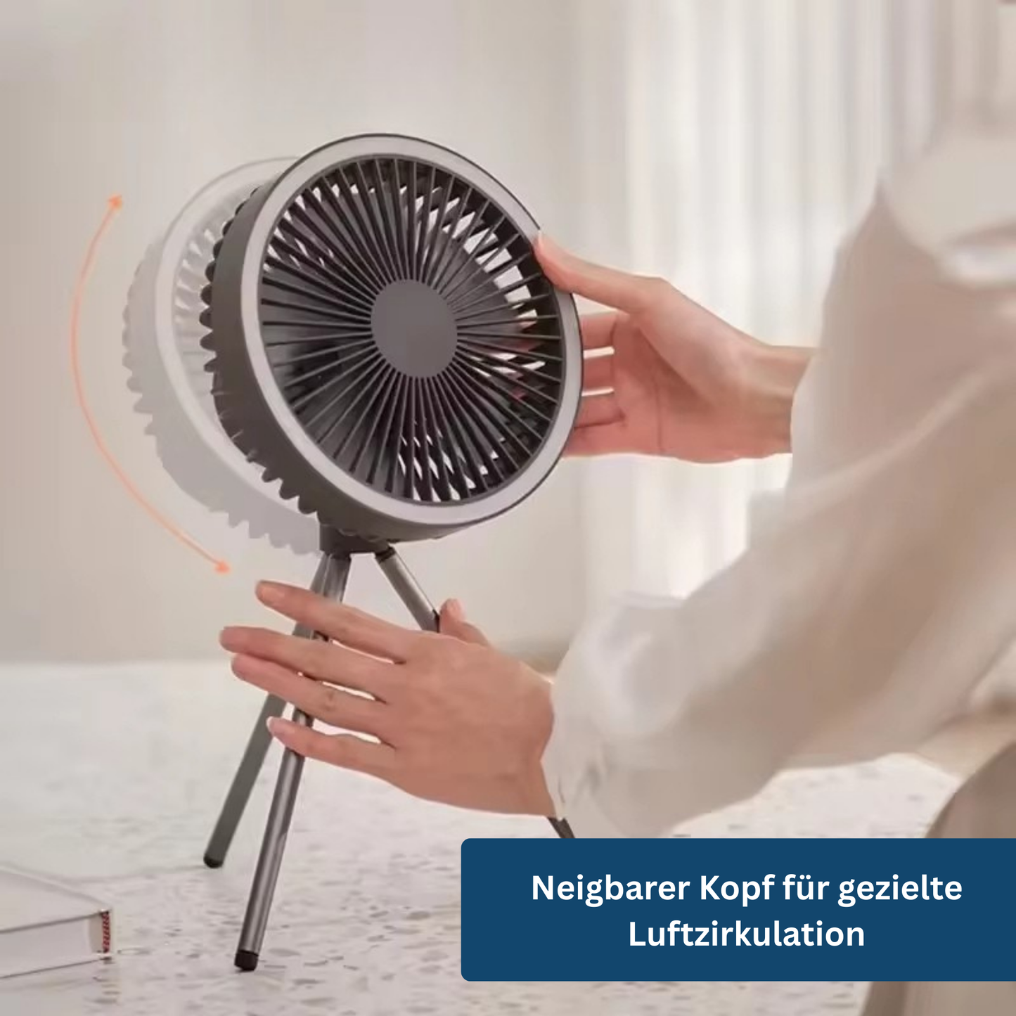 Camping Fan with LED Light – Portable Outdoor Cooling Solution