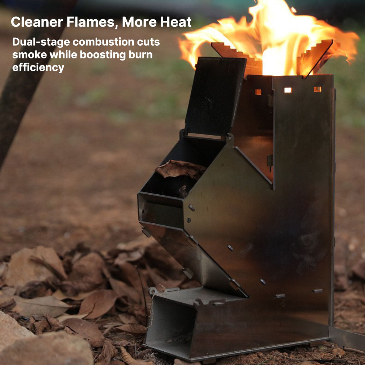 Efficient Wood Burning Stove for Camping - Portable Rocket Design
