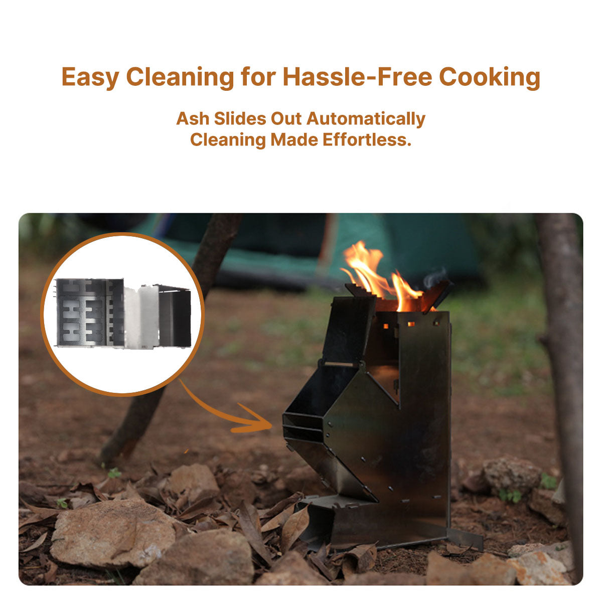 Efficient Wood Burning Stove for Camping - Portable Rocket Design