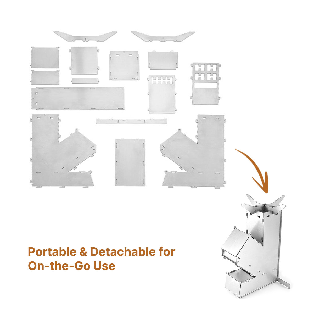 Efficient Wood Burning Stove for Camping - Portable Rocket Design
