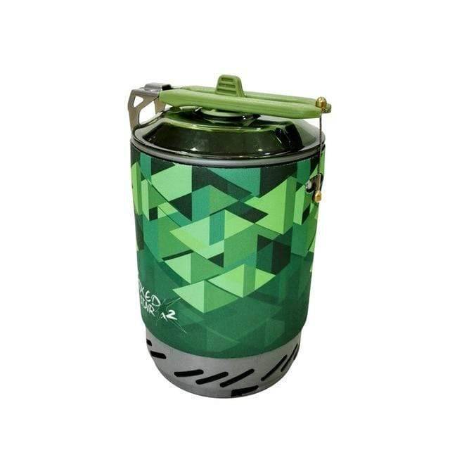 Camping Stove for Outdoor Use with Heat Exchange Pot