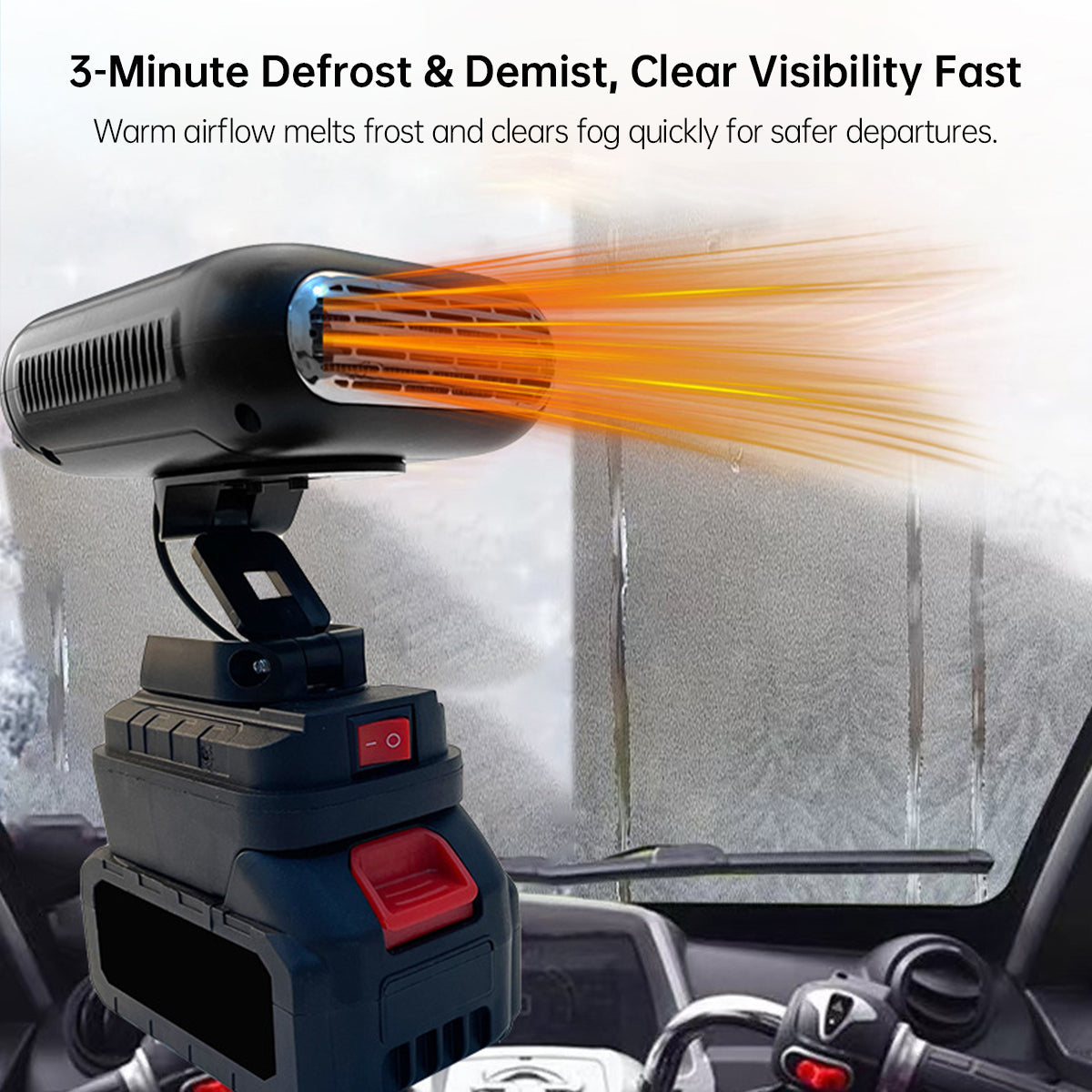 Instant Heating Portable Car Heater - Quick Defrost in 3 Seconds
