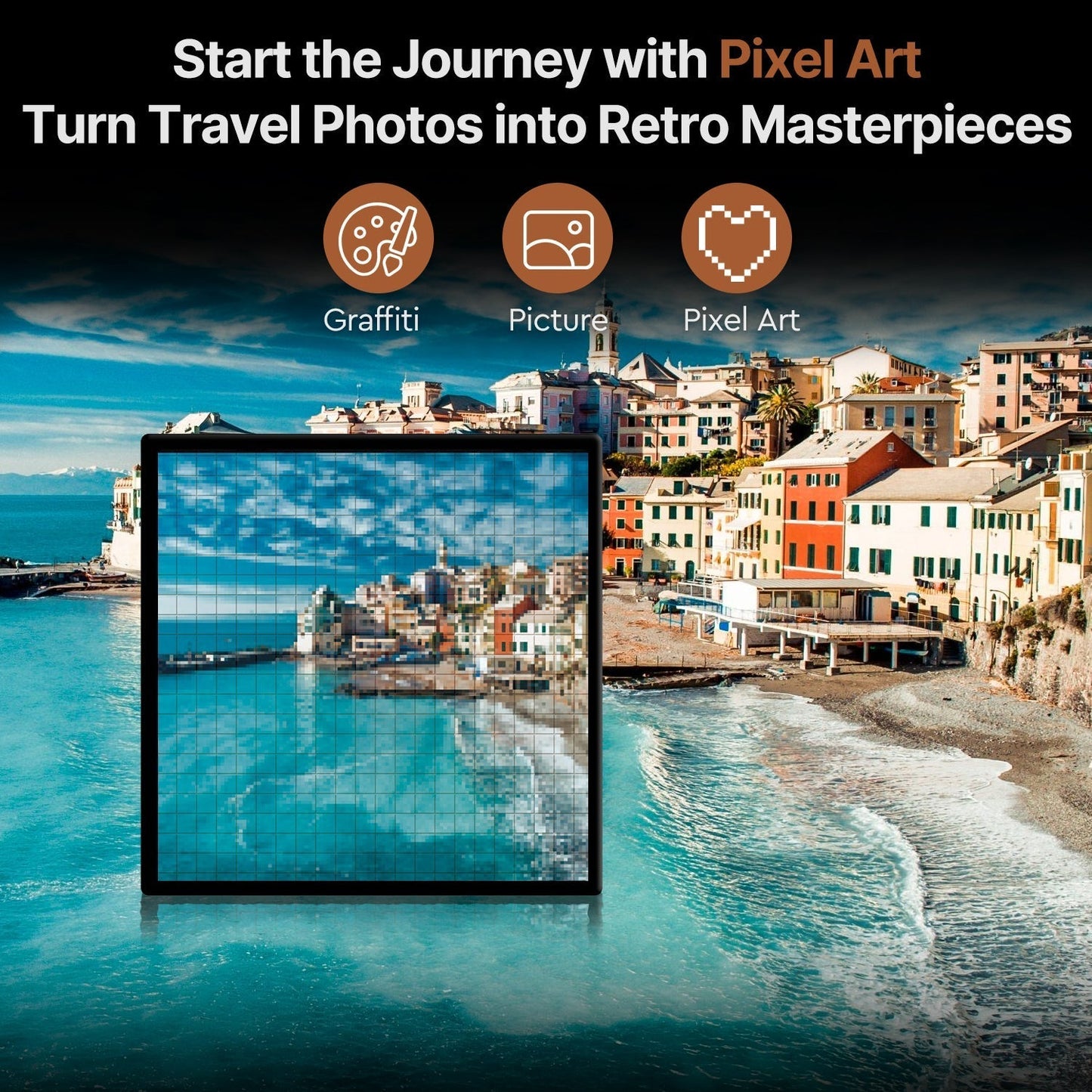 Digital LED Frame for Pixel Art – Portable Design