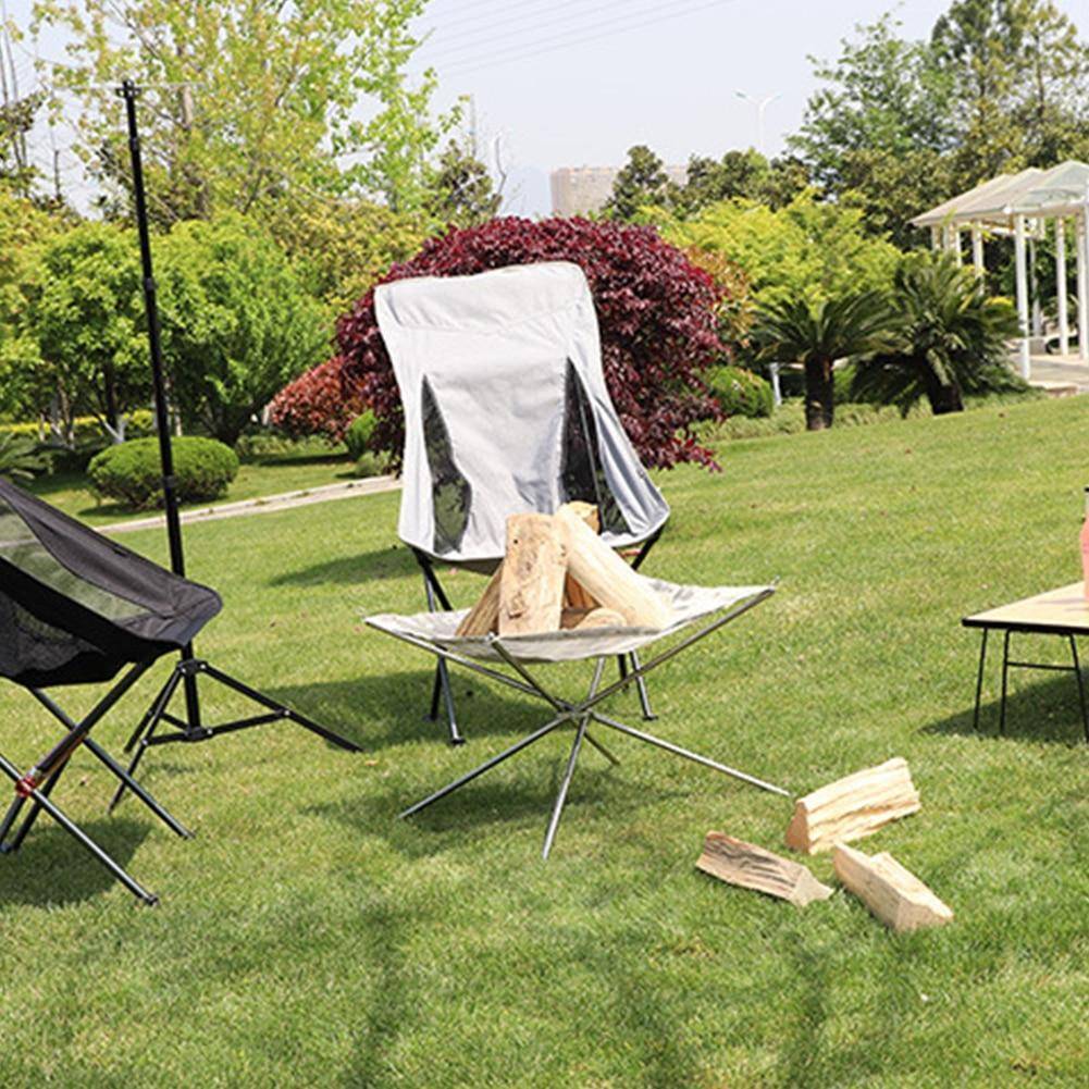 Collapsible Outdoor Fire Pit Stand for Camping and Bonfire Use