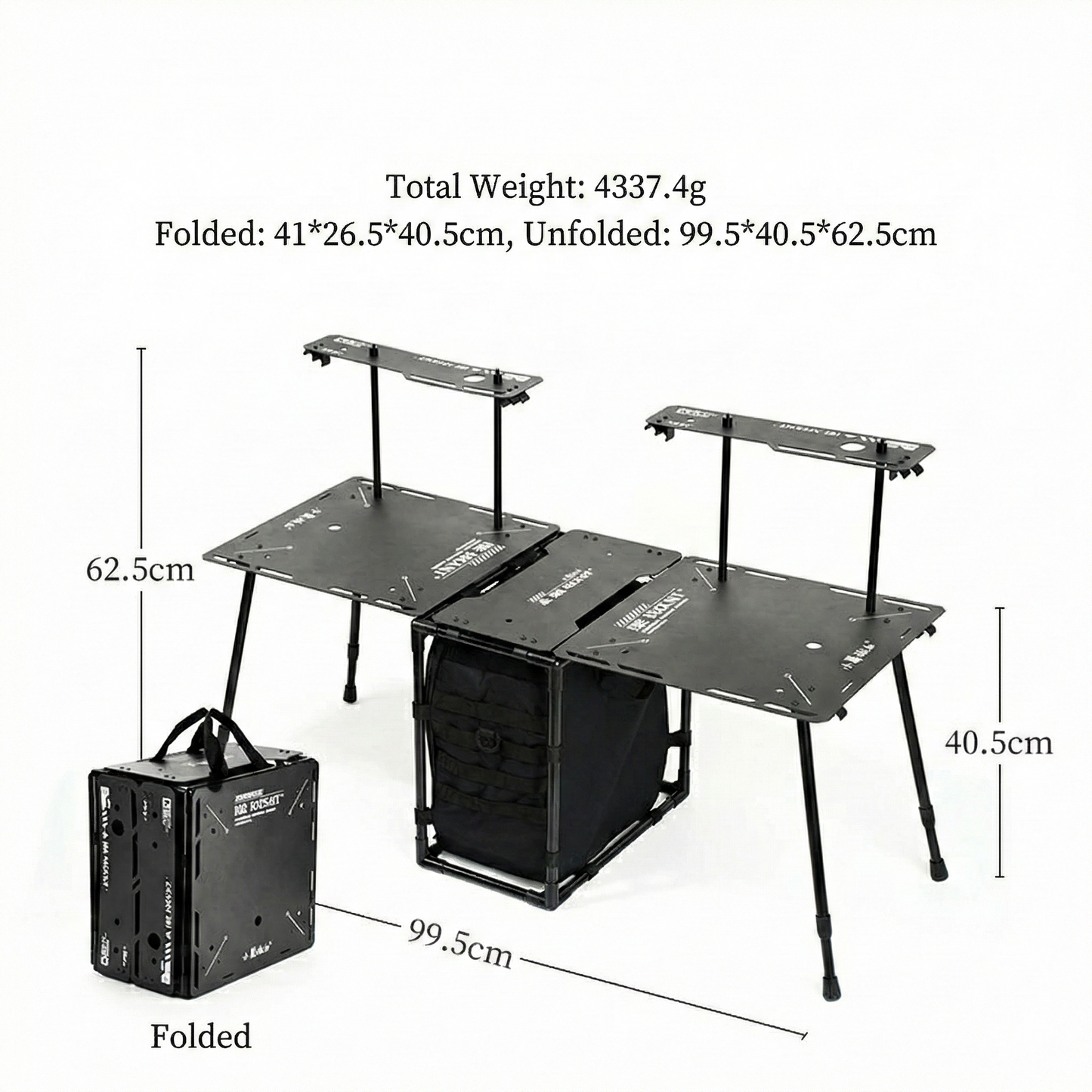 Folding Camping Table with 30L Carry Bag - Portable Outdoor Use