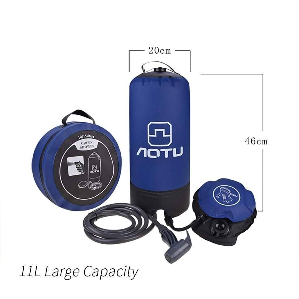 Foot Pump-Operated Shower for Camping and Outdoor Use
