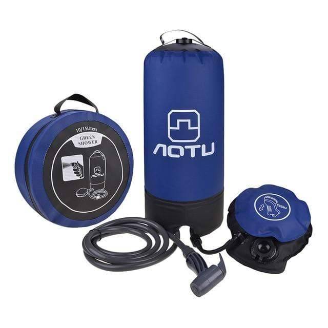 Foot Pump-Operated Shower for Camping and Outdoor Use