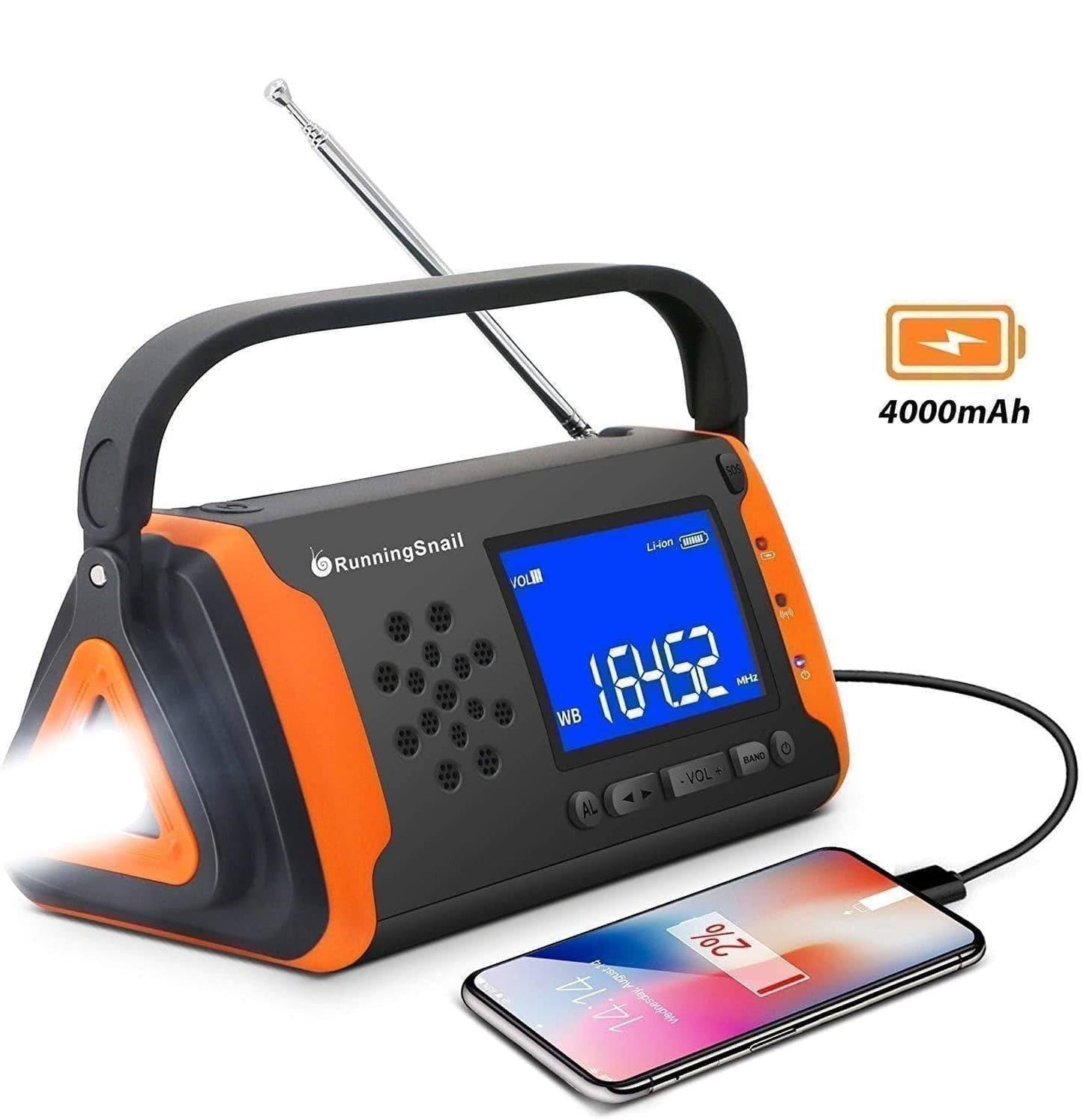 Emergency Solar Radio with Flashlight and Power Bank – Portable Design