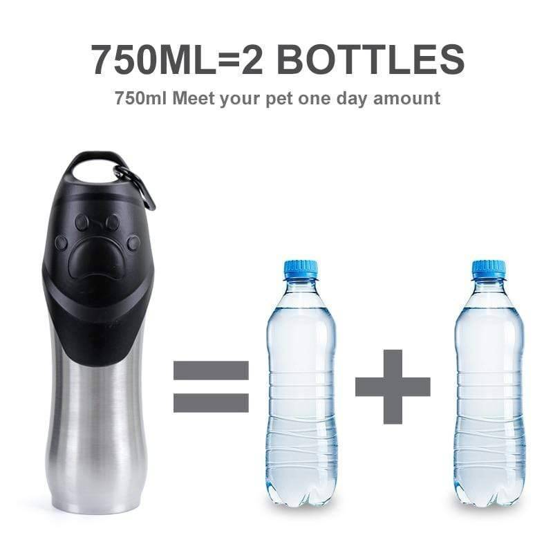 Outdoor Pet Water Bottle in Portable Stainless Steel
