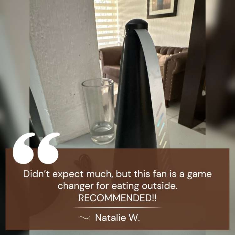 Outdoor Dining Fly Repellent Fan - Portable Tabletop Design