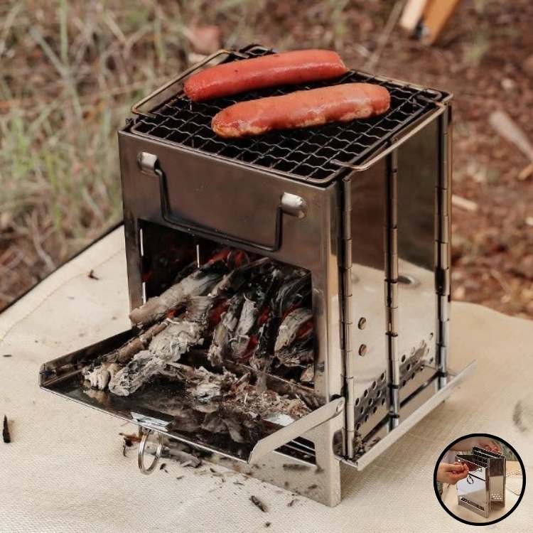 Outdoor Cooking Stove – Portable Wood Burner for Camping