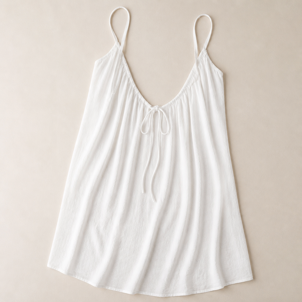 LunaVibe™ – Flowy Open-Back Cami Sundress with Adjustable Tie