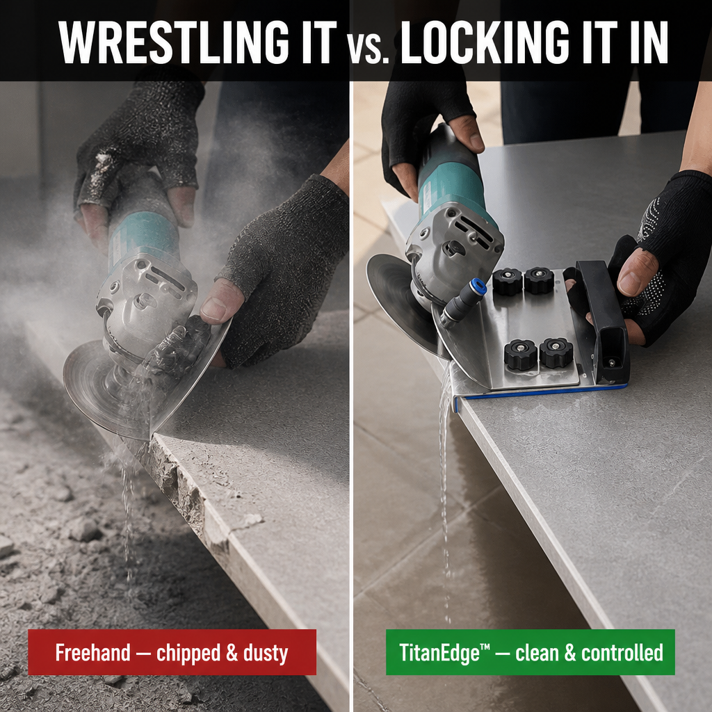 TitanEdge — Cut Flawless 45° Tile Edges With Zero Wobble or Chipping