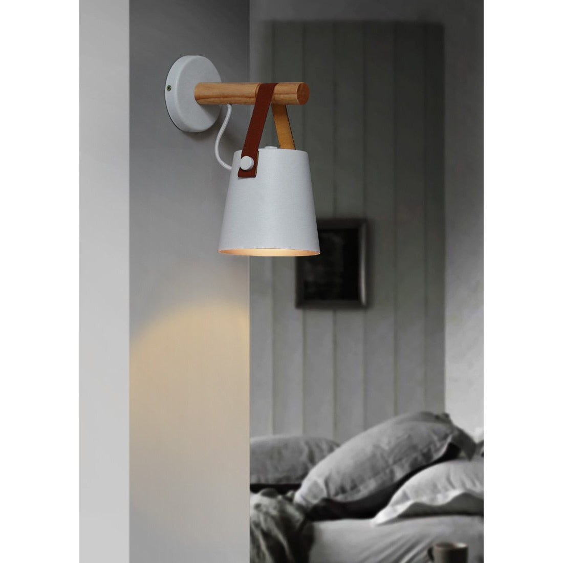Nordic Wooden Hanging Wall Lamp