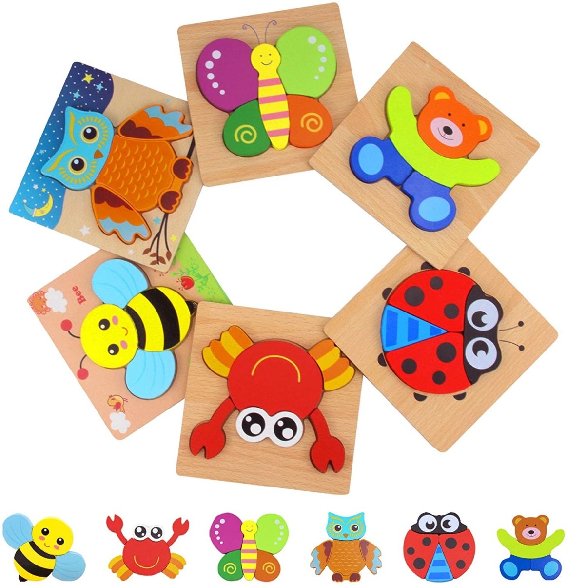Animal Puzzles 6 PACK