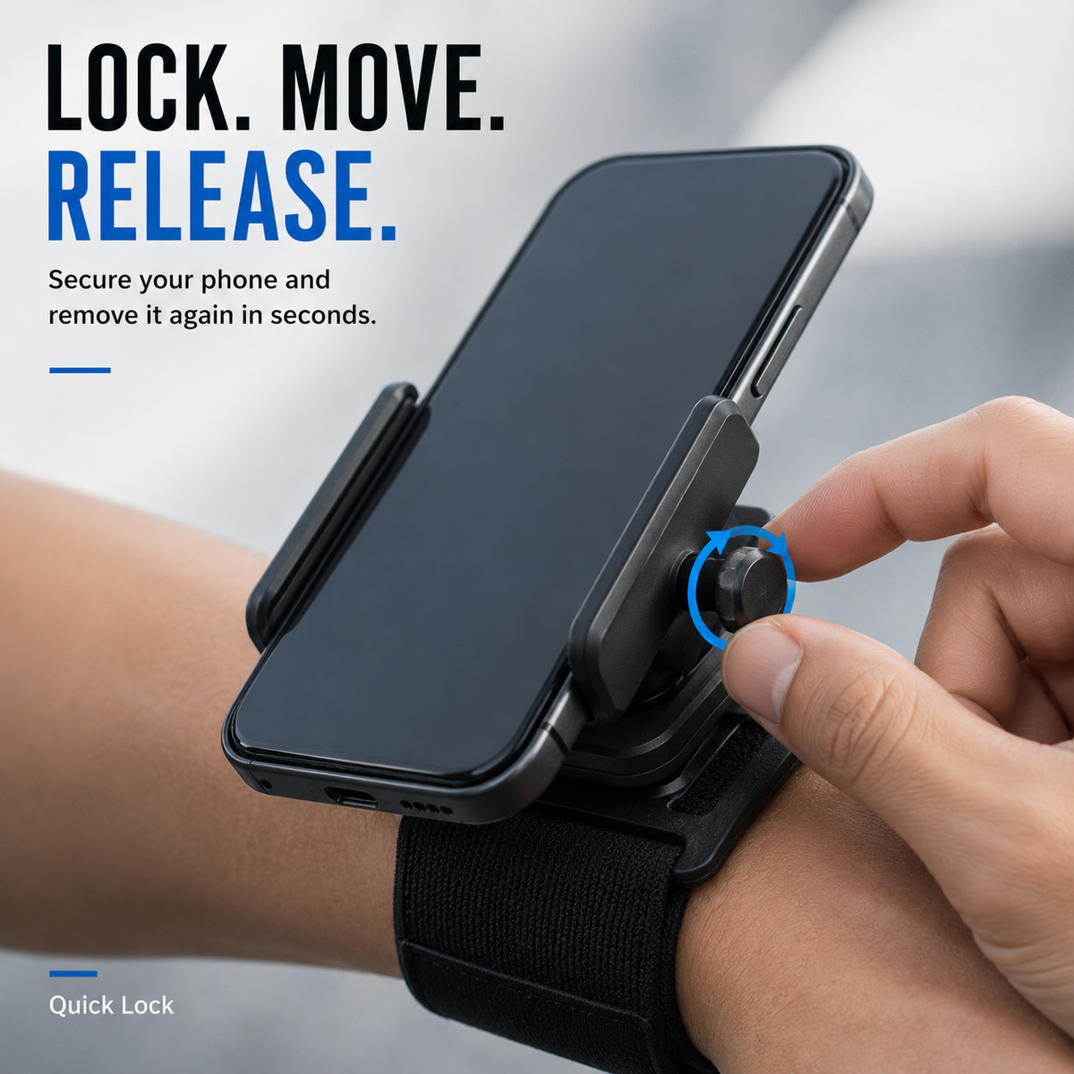 360° Rotating Wrist & Arm Phone Holder – Hands-Free Sports Mount