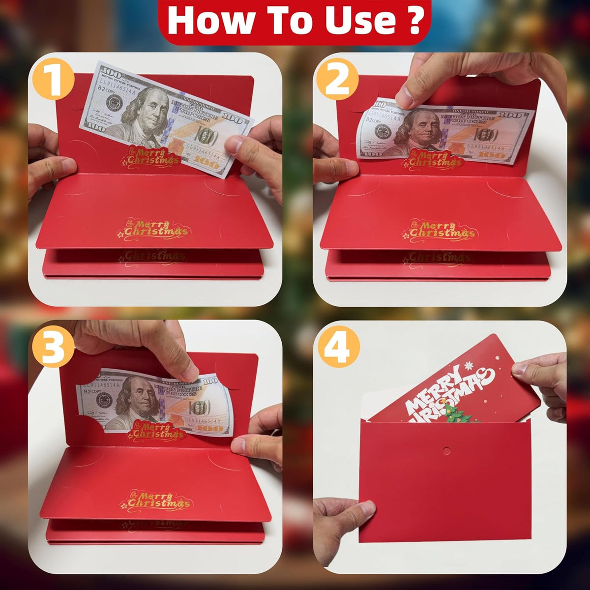 Flash Sale 50K+ SOLD! Almost Gone-Christmas Cash Gift Envelope– A creative way to give cash this Christmas!