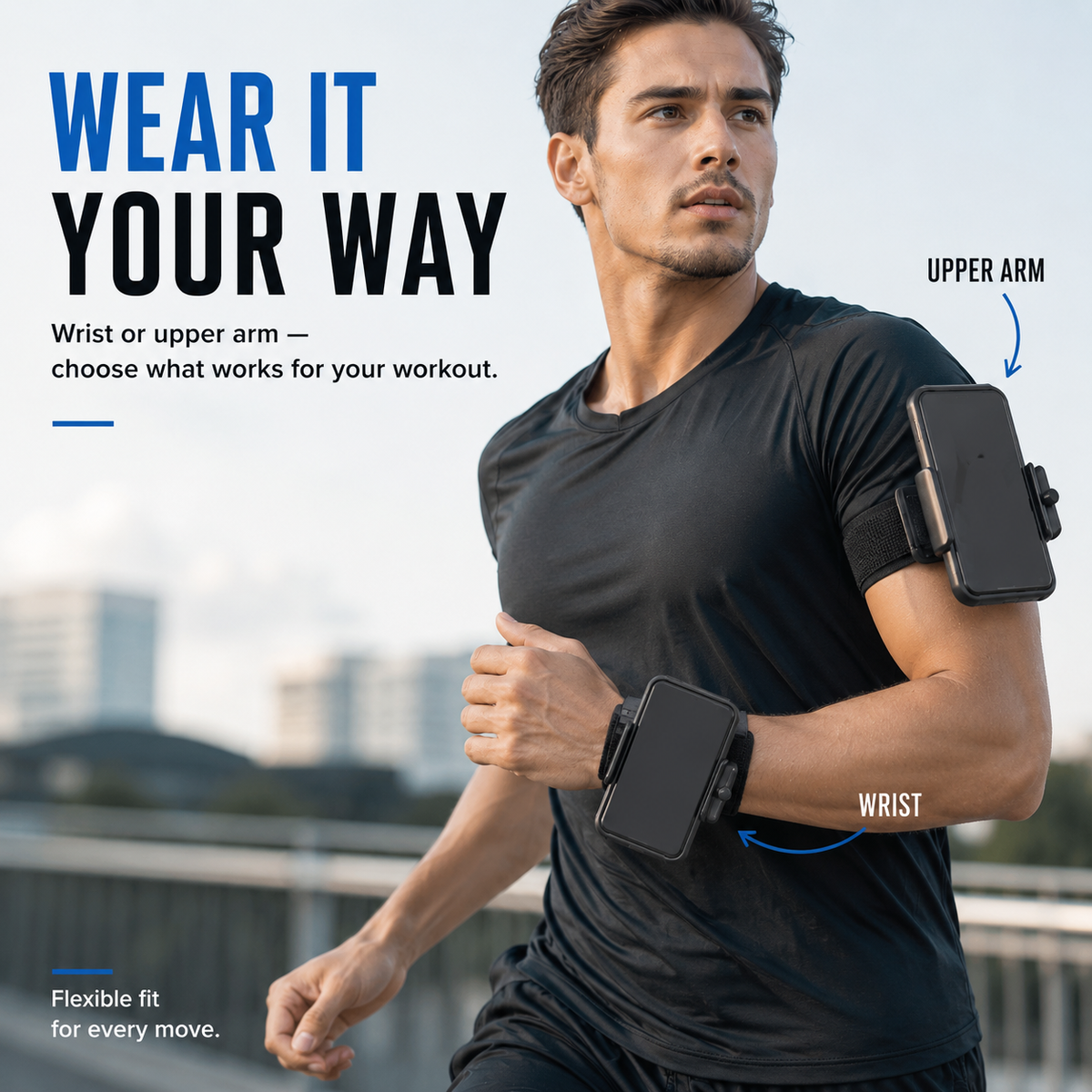 360° Rotating Wrist & Arm Phone Holder – Hands-Free Sports Mount