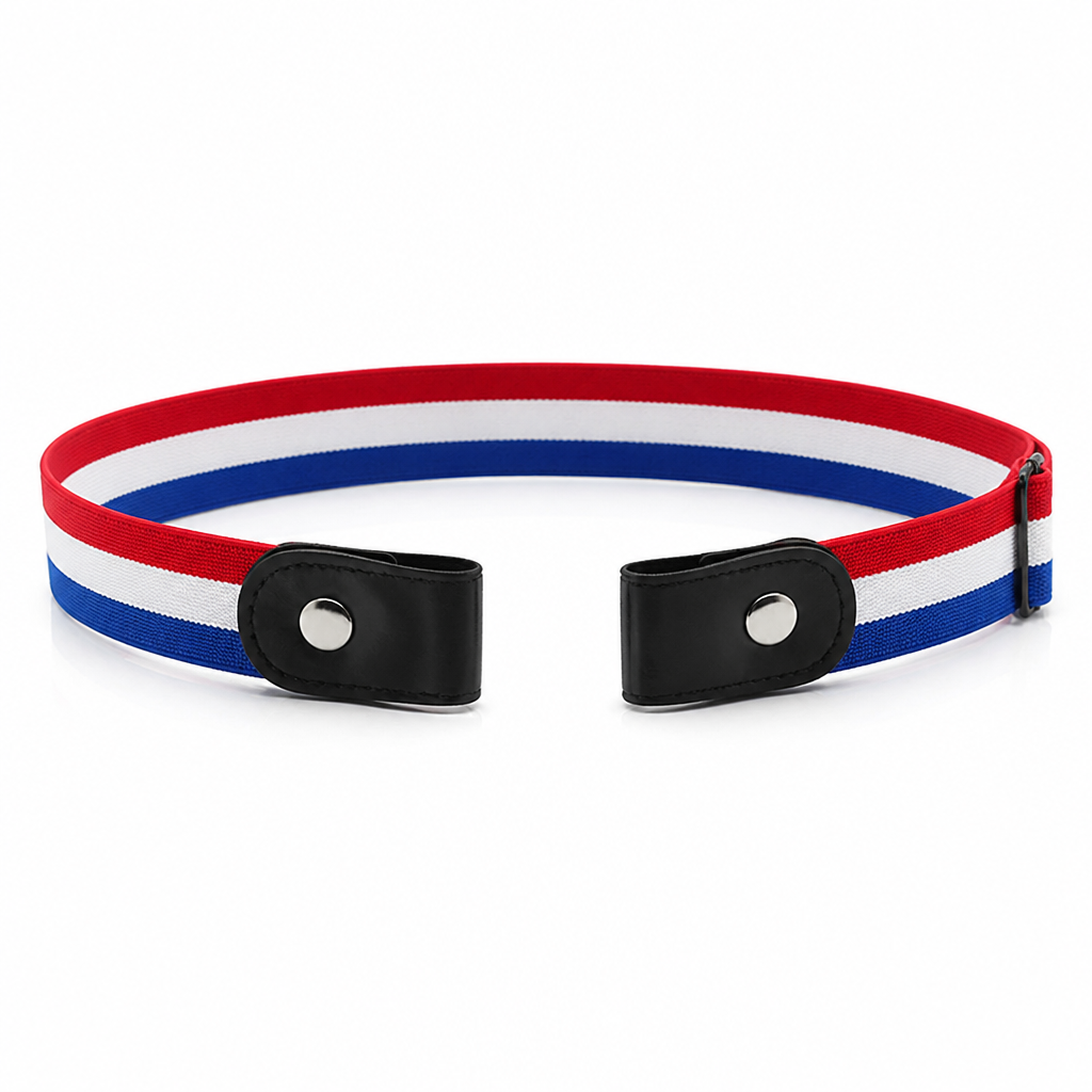 FlexiStride™ – Buckle-Free Stretch Belt with Invisible Snap Closure