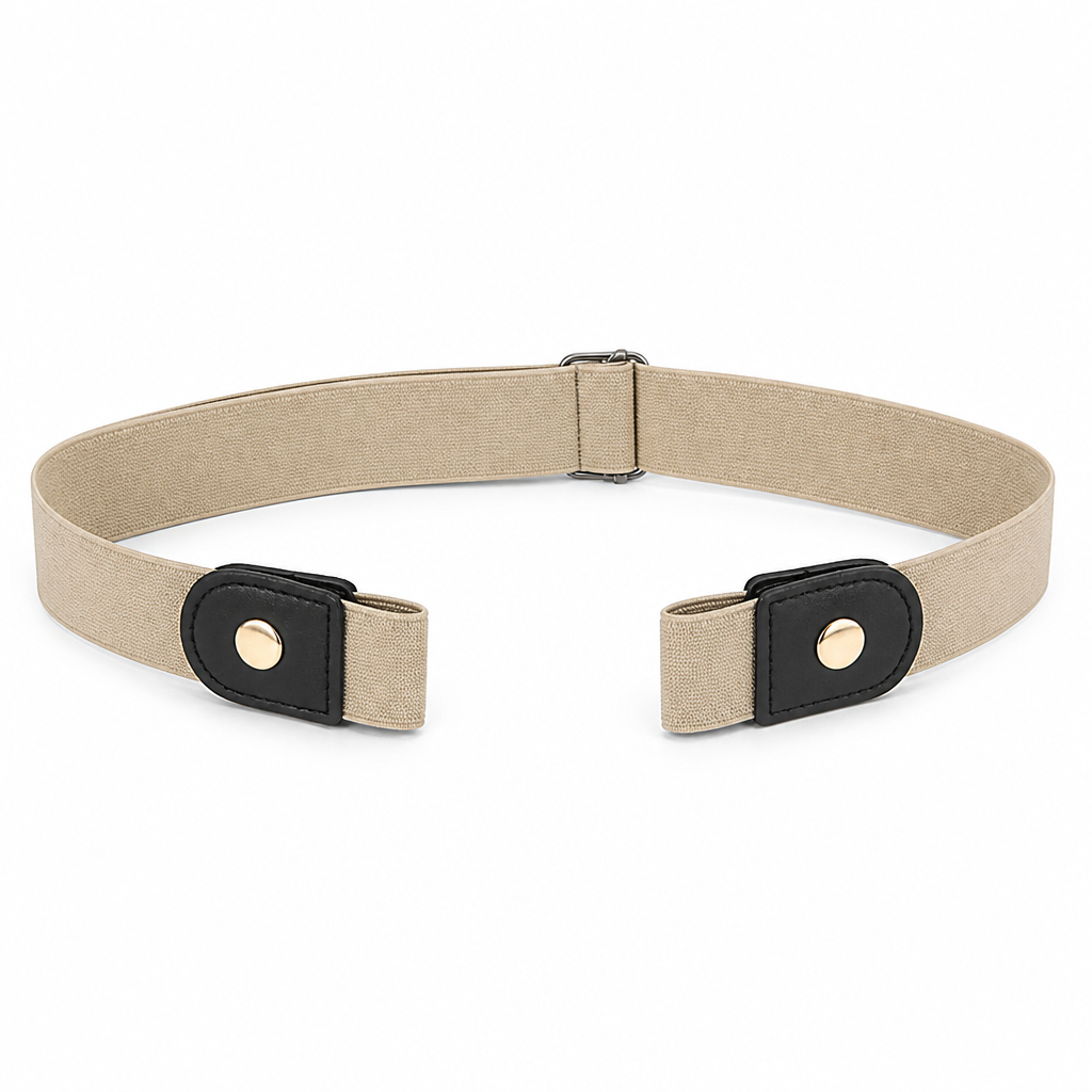 FlexiStride™ – Buckle-Free Stretch Belt with Invisible Snap Closure