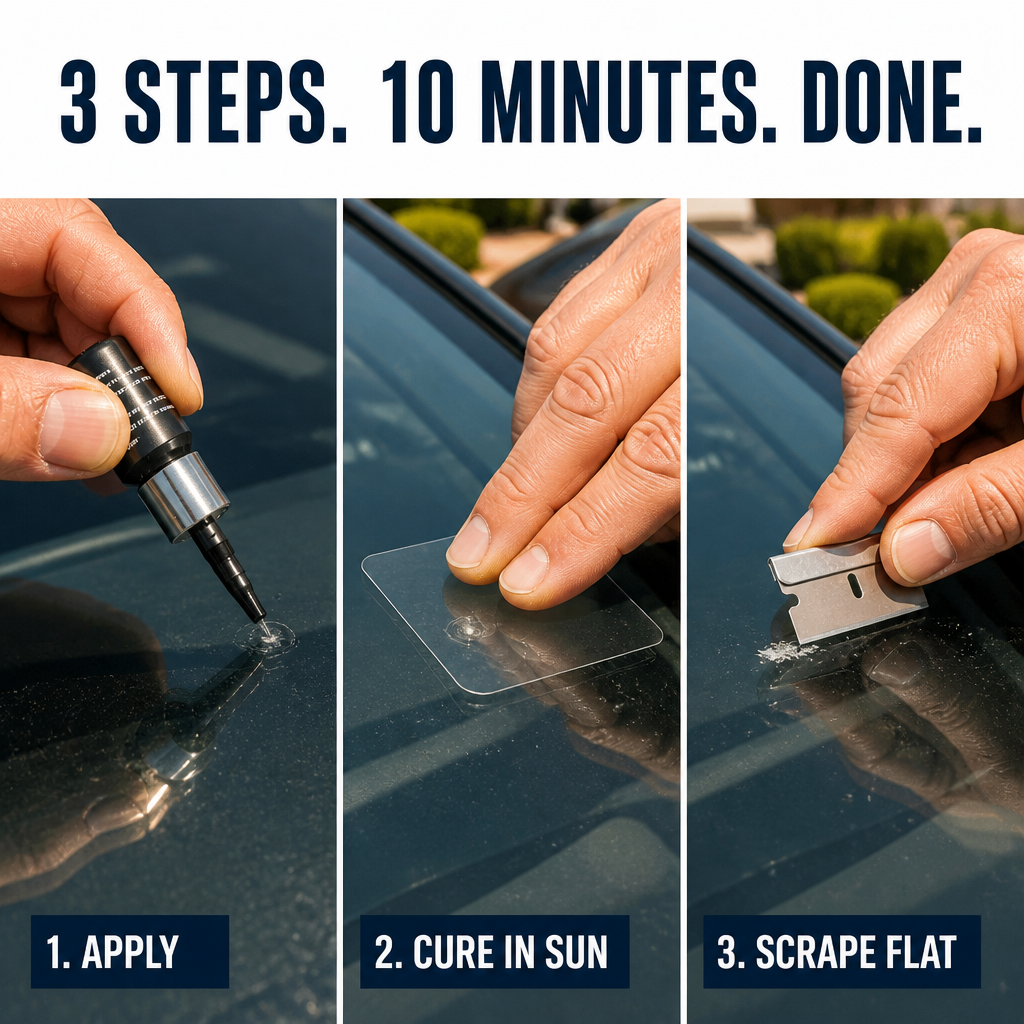 CrystalSeal™ — Seal Rock Chips and Stop Cracks From Spreading in 10 Minutes