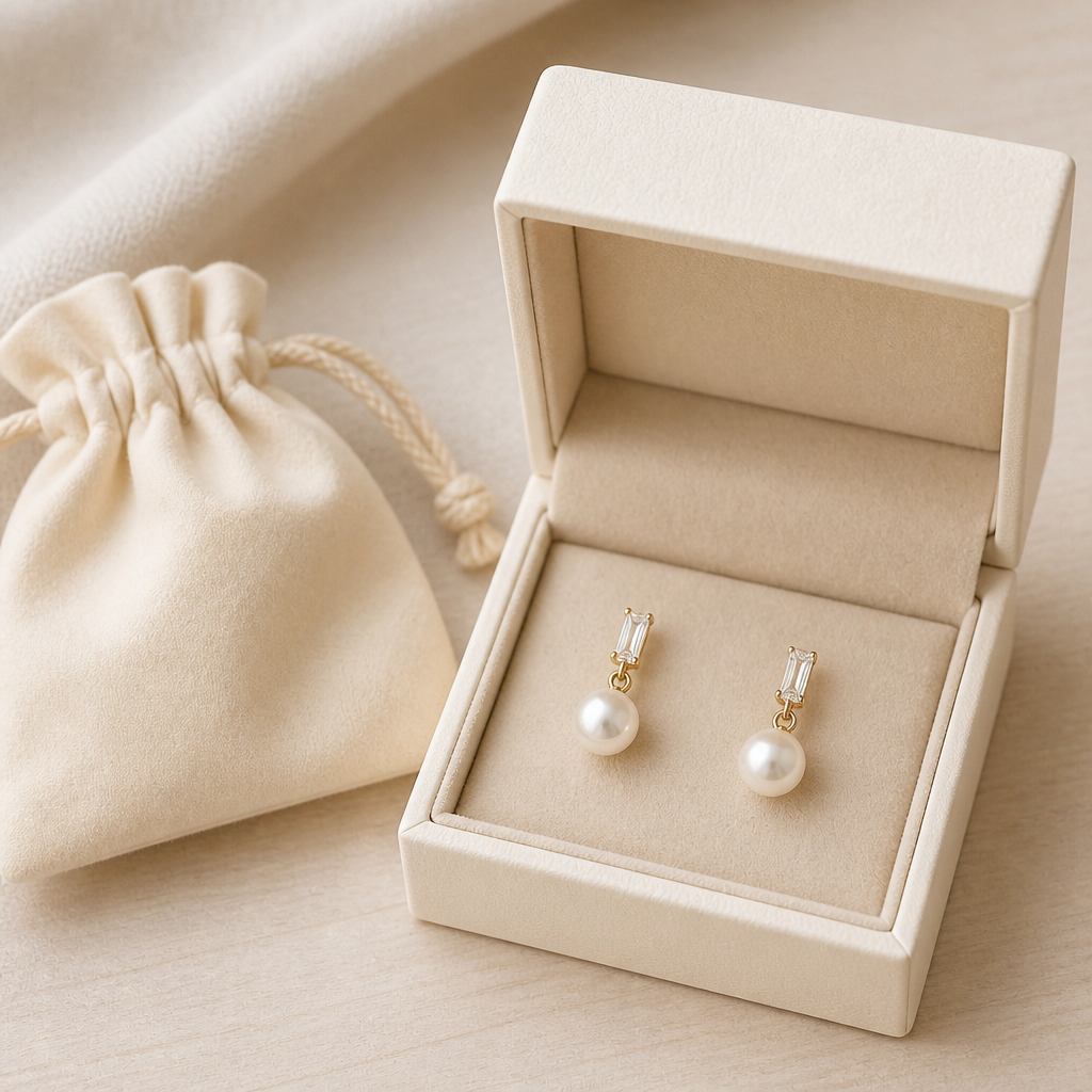 LumaFleur™ – Elegant Pearl Drop Earrings with Crystal Accent