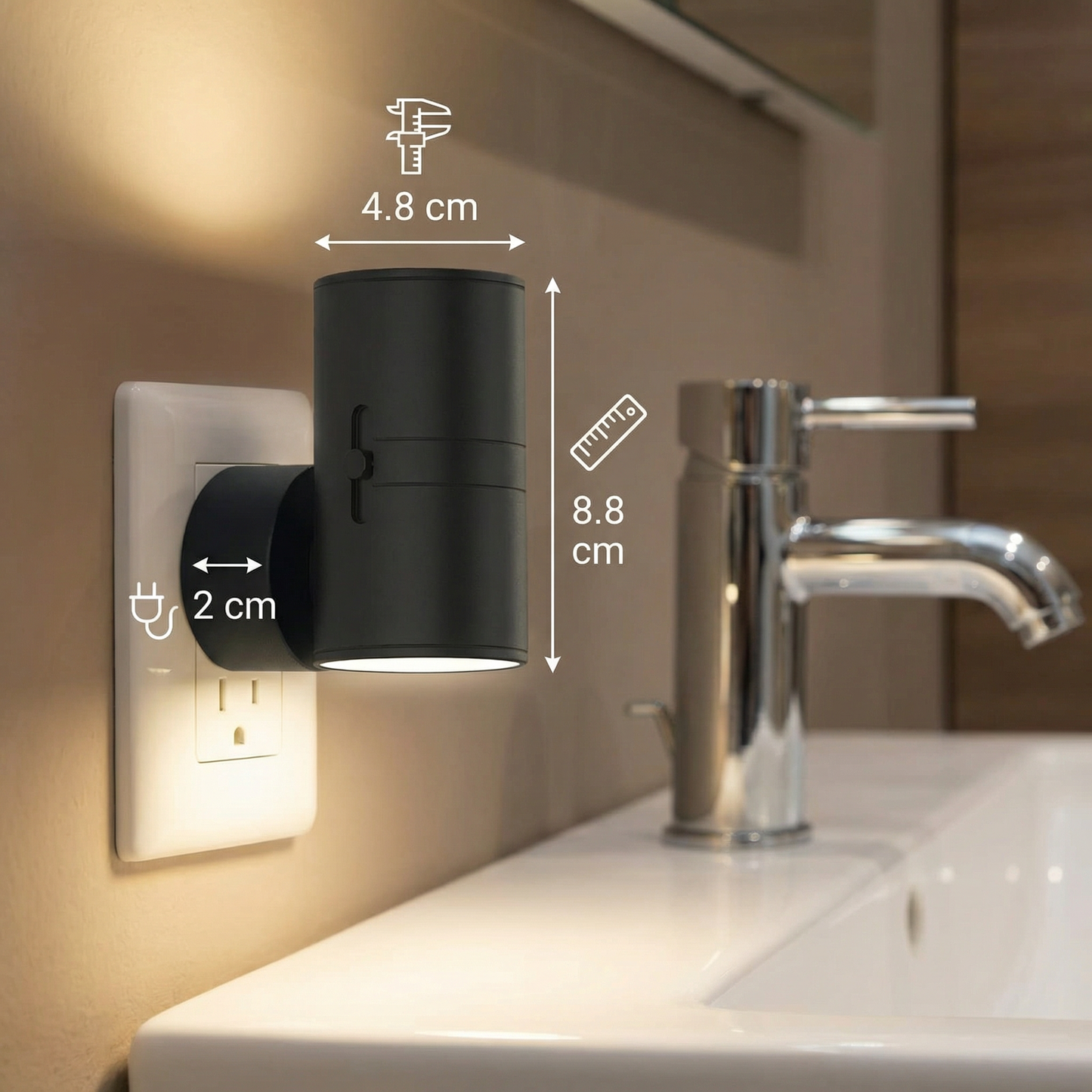 Night Light with Light Sensor for Wall Outlet
