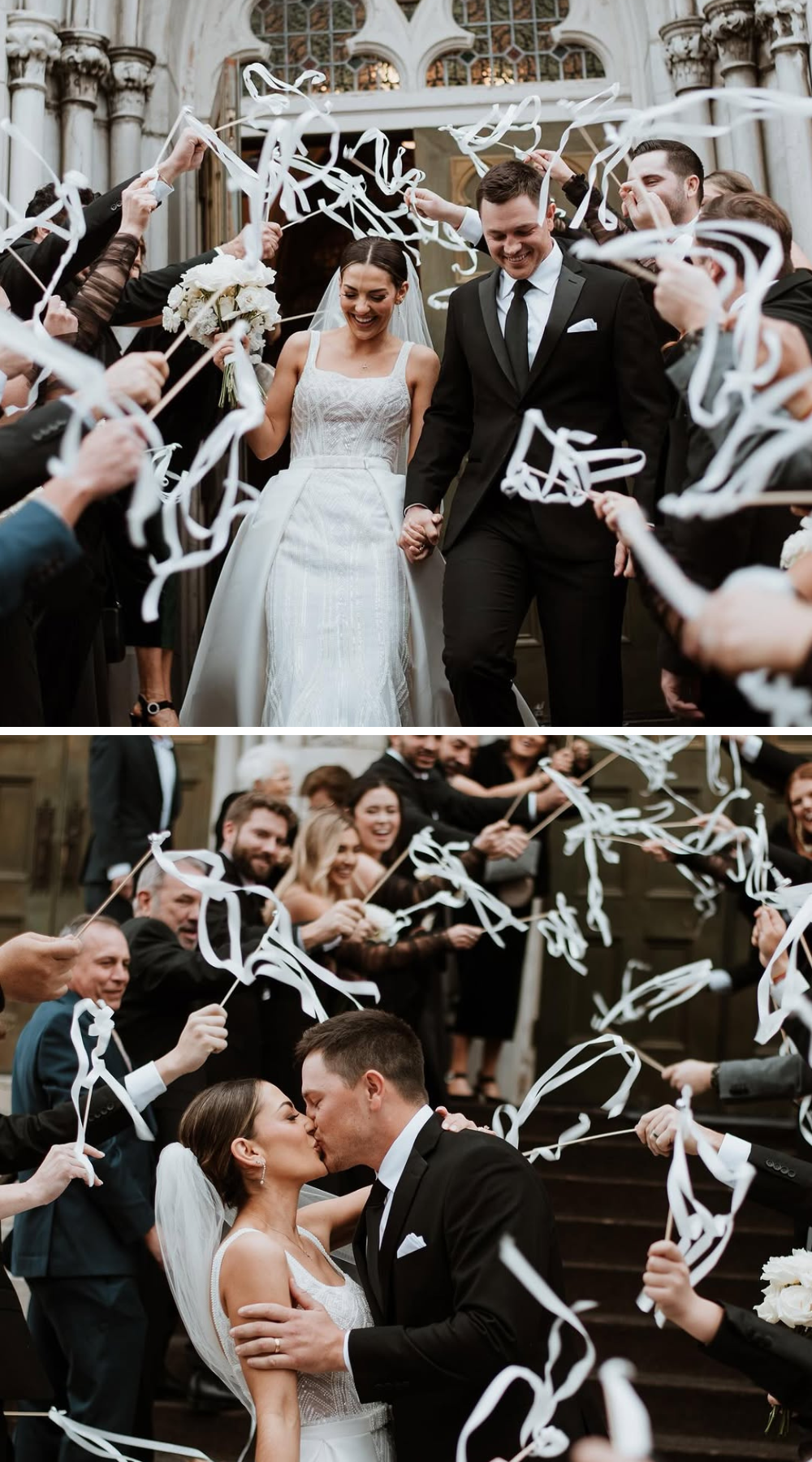 Coastal Wedding Ribbon Wands - White, Ocean Blue and Baby Maize with Bell