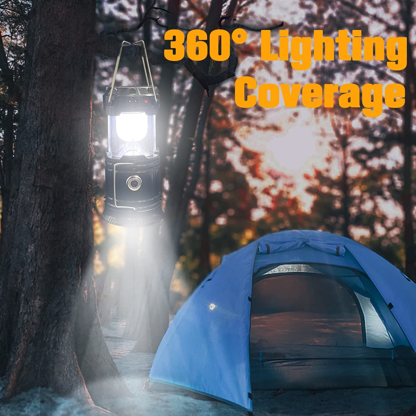 LED Camping Lantern – Collapsible and Rechargeable Design