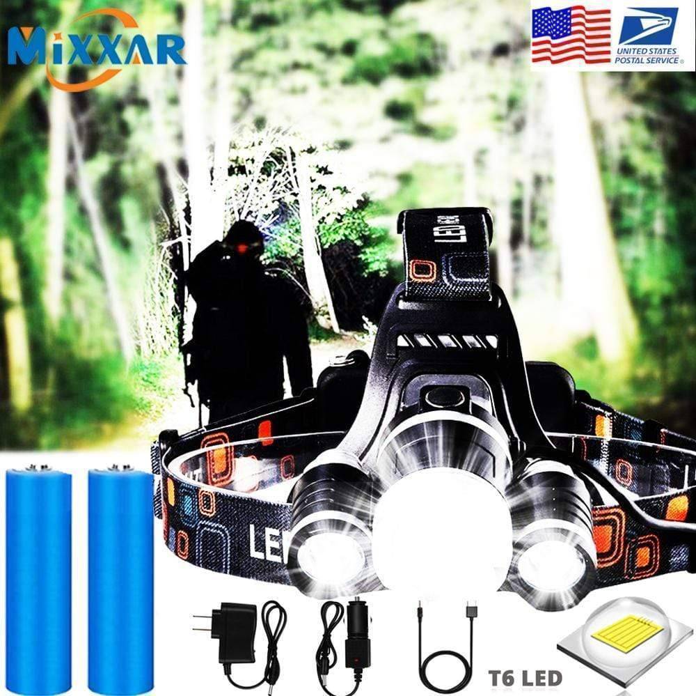 LED Headlamp with Rechargeable Battery for Outdoor Use