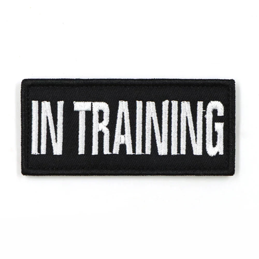 ID Badge Patches for Dog Harness - Hook and Loop Attachments