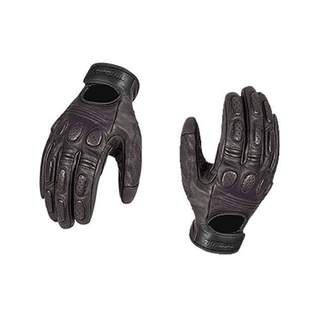 Classic Leather Motorcycle Gloves in Sheepskin Style