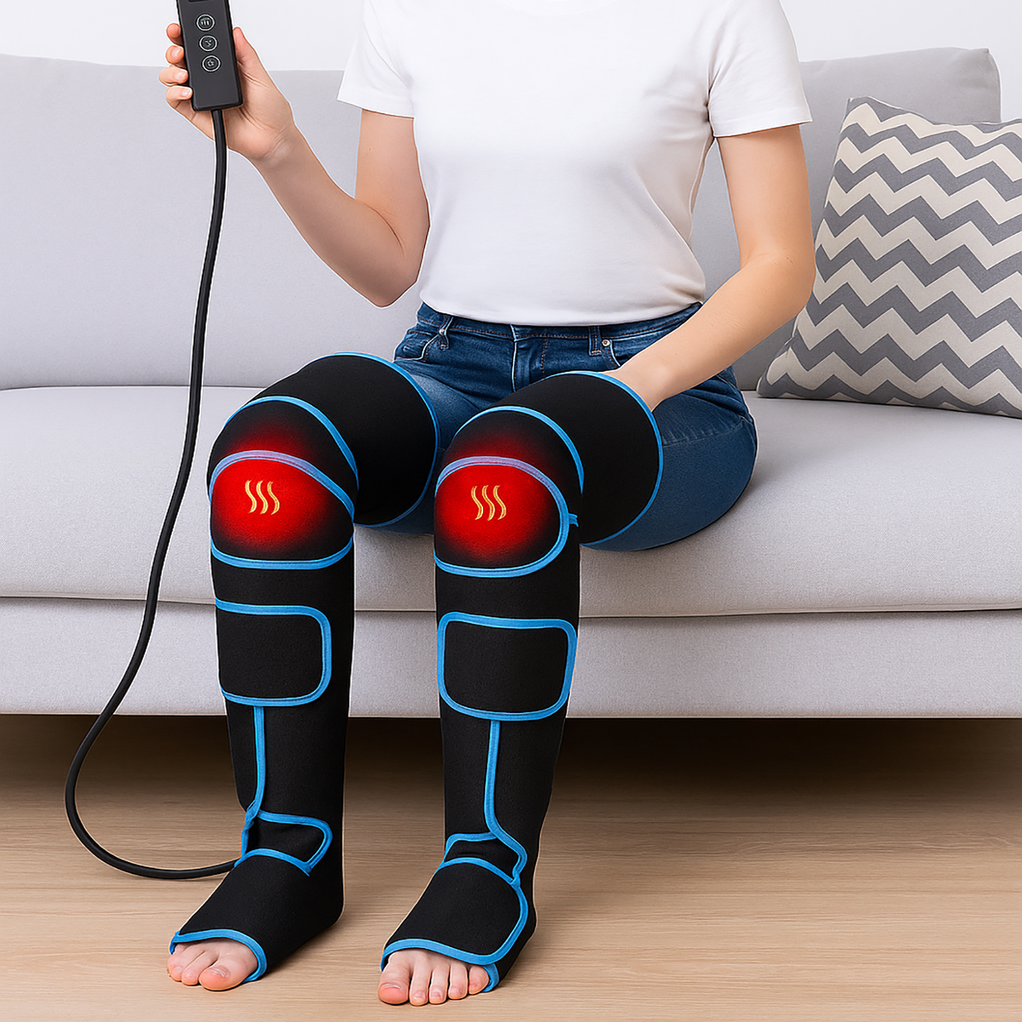 Full Leg Compression Massager Device for Enhanced Blood Circulation