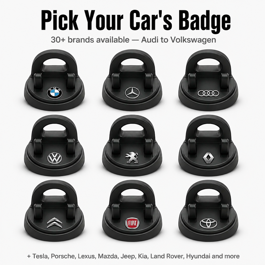 LumaRide™ — Mount Your Phone in Seconds with Your Car's Badge | 30-Day Guarantee
