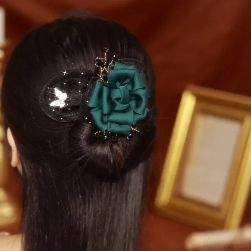 Bloomelle - Elegant Floral Hair Knot Accessories