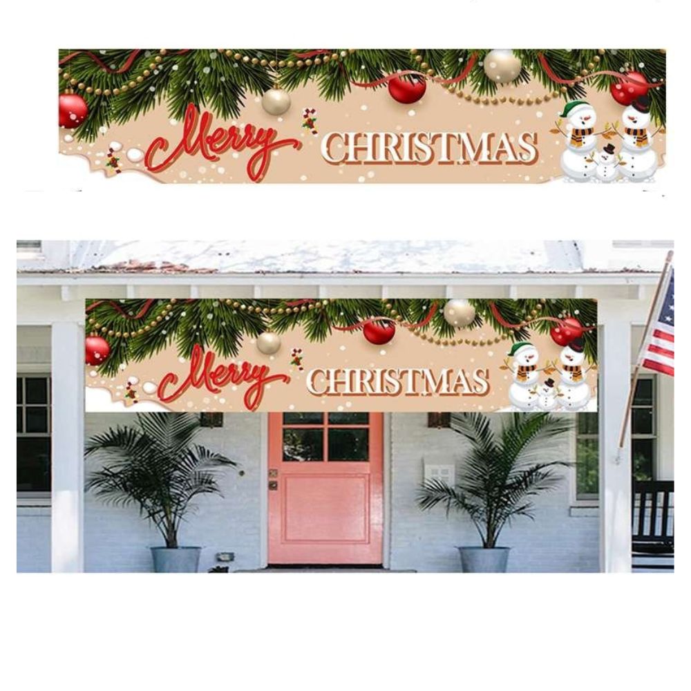 Merry Christmas New Year Banners Decorations