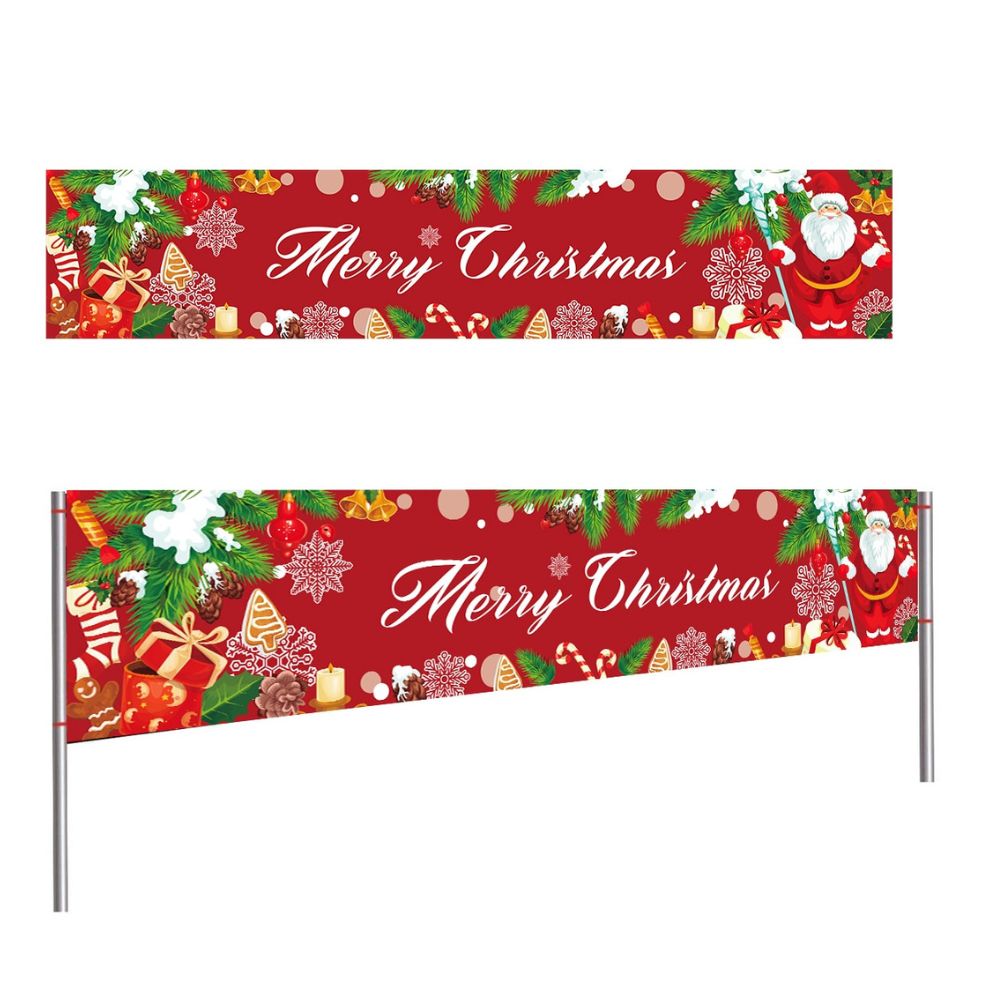 Merry Christmas New Year Banners Decorations