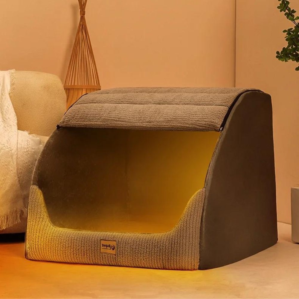 Enclosed Dog Bed for Warmth and Comfort for Pets