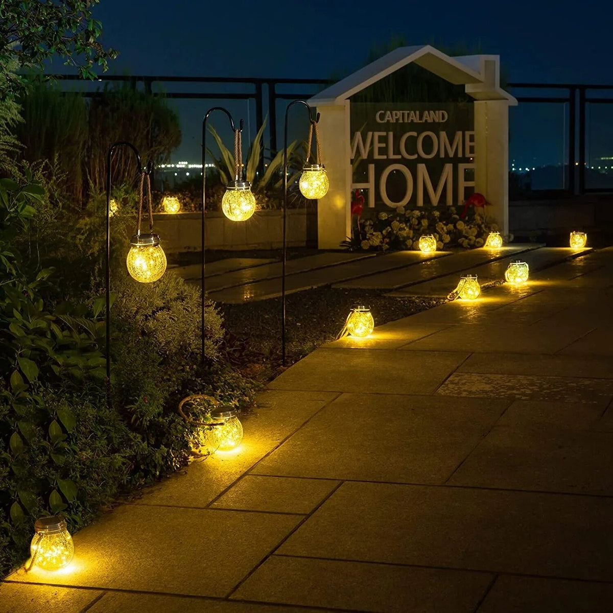 Solar Glass Globe Lantern