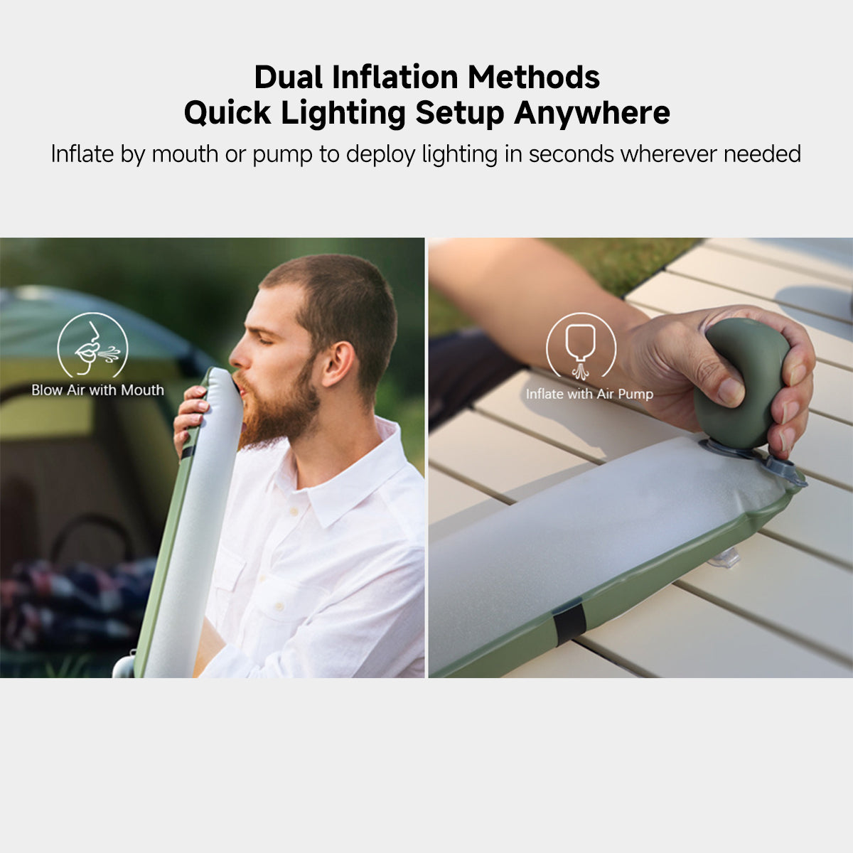 LED Waterproof Lantern for Camping - Inflatable Solar Light