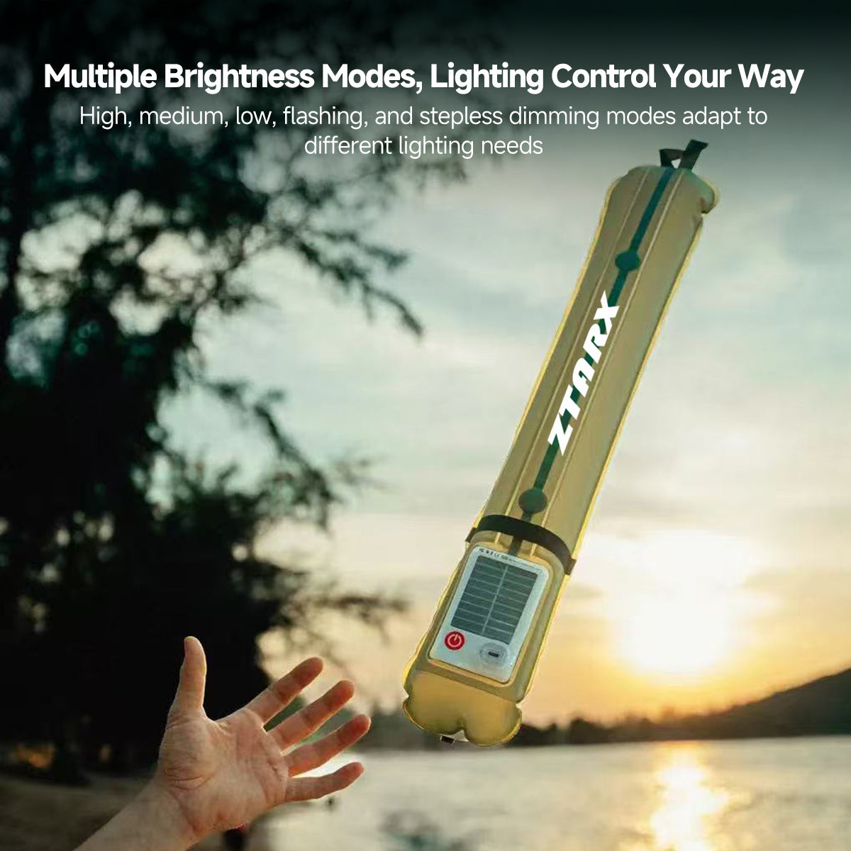 LED Waterproof Lantern for Camping - Inflatable Solar Light