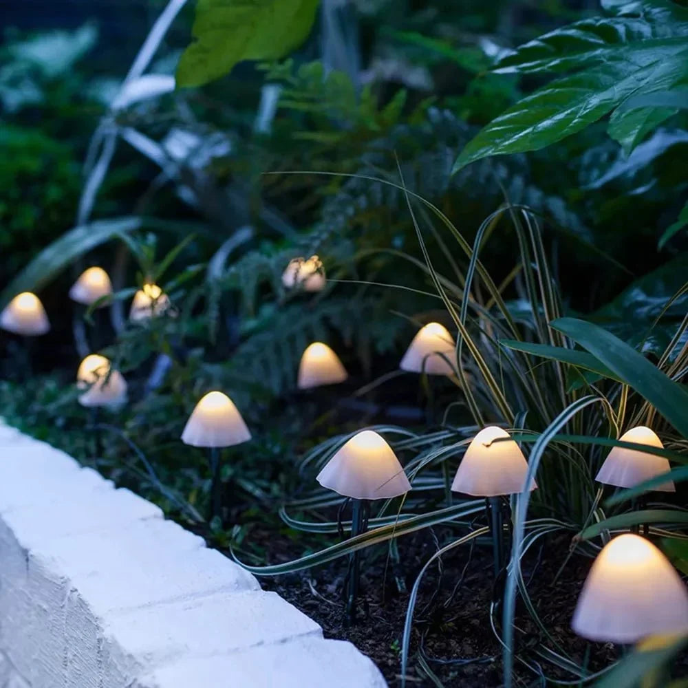 Solar Mushroom Garden Lights for Outdoor Landscape Decor