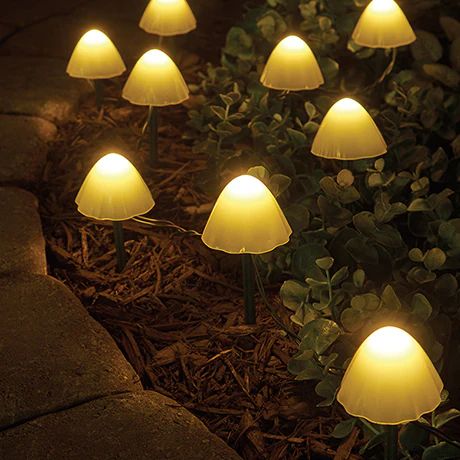 Solar Mushroom Garden Lights for Outdoor Landscape Decor