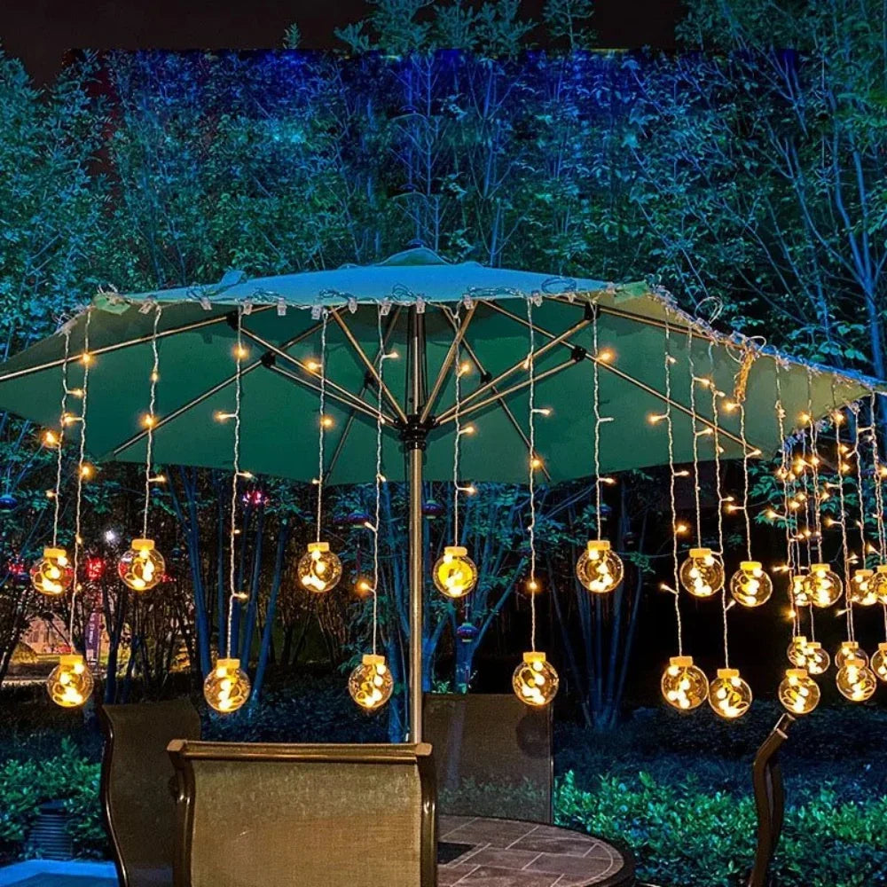 Solar Pendant String Lights for Garden & Patio Decor