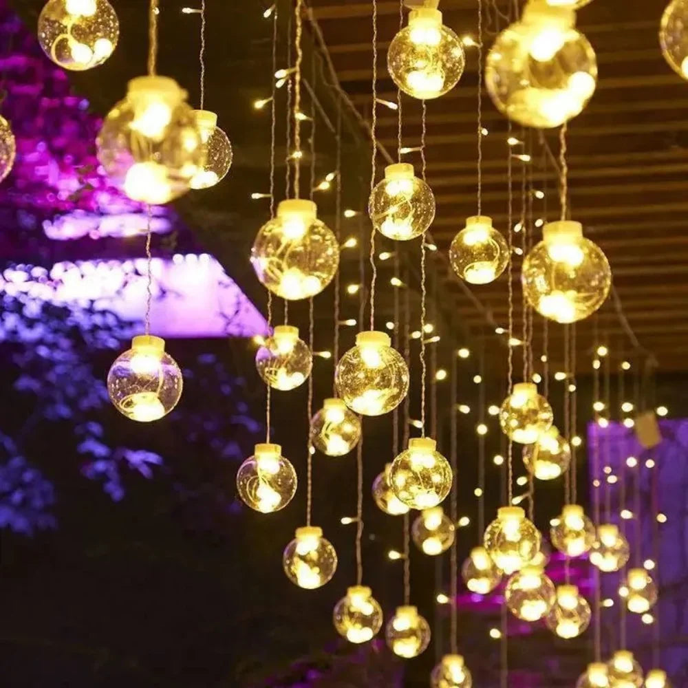 Solar Pendant String Lights for Garden & Patio Decor