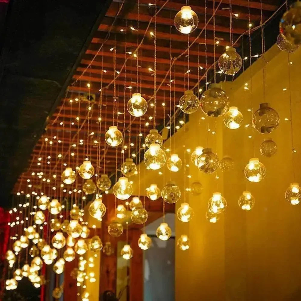 Solar Pendant String Lights for Garden & Patio Decor