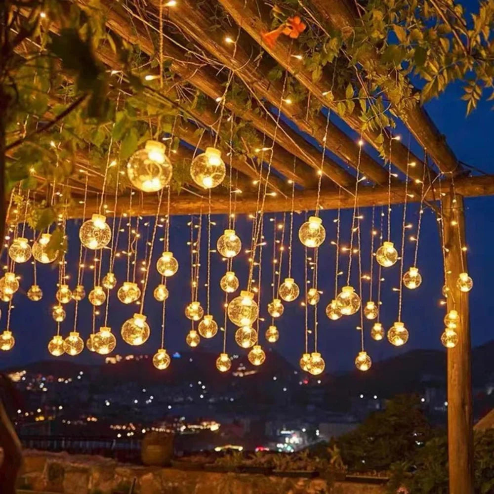 Solar Pendant String Lights for Garden & Patio Decor